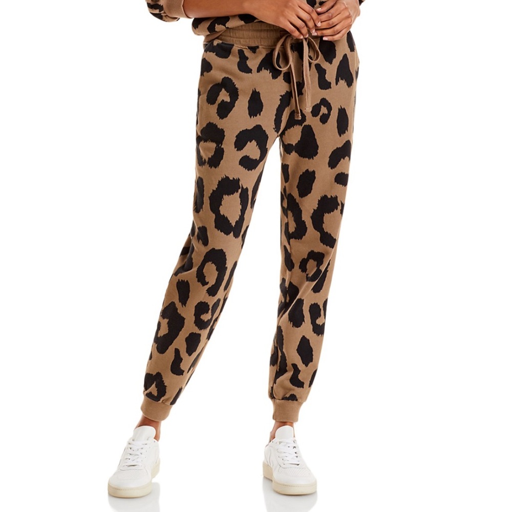 pistola Brown Leopard Print Jogger Pants